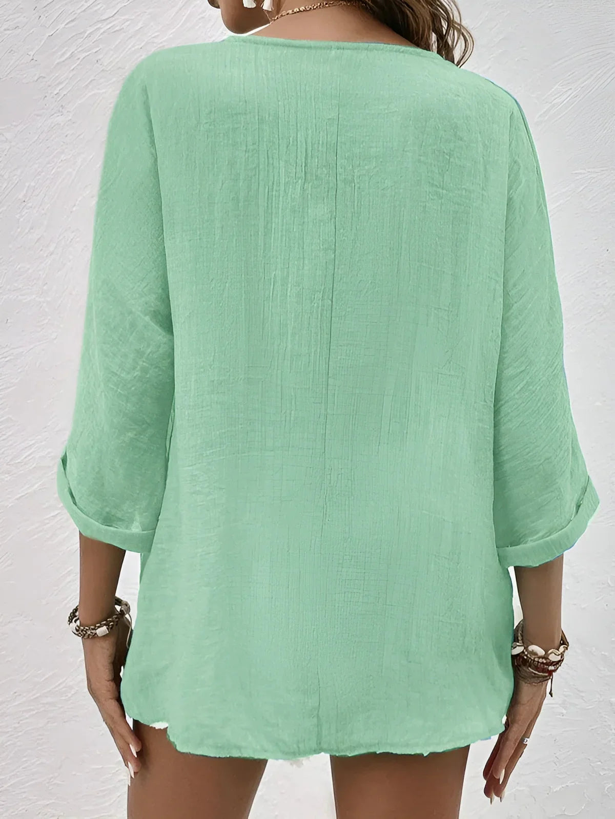 Seira – Cotton-linen Button Blouse