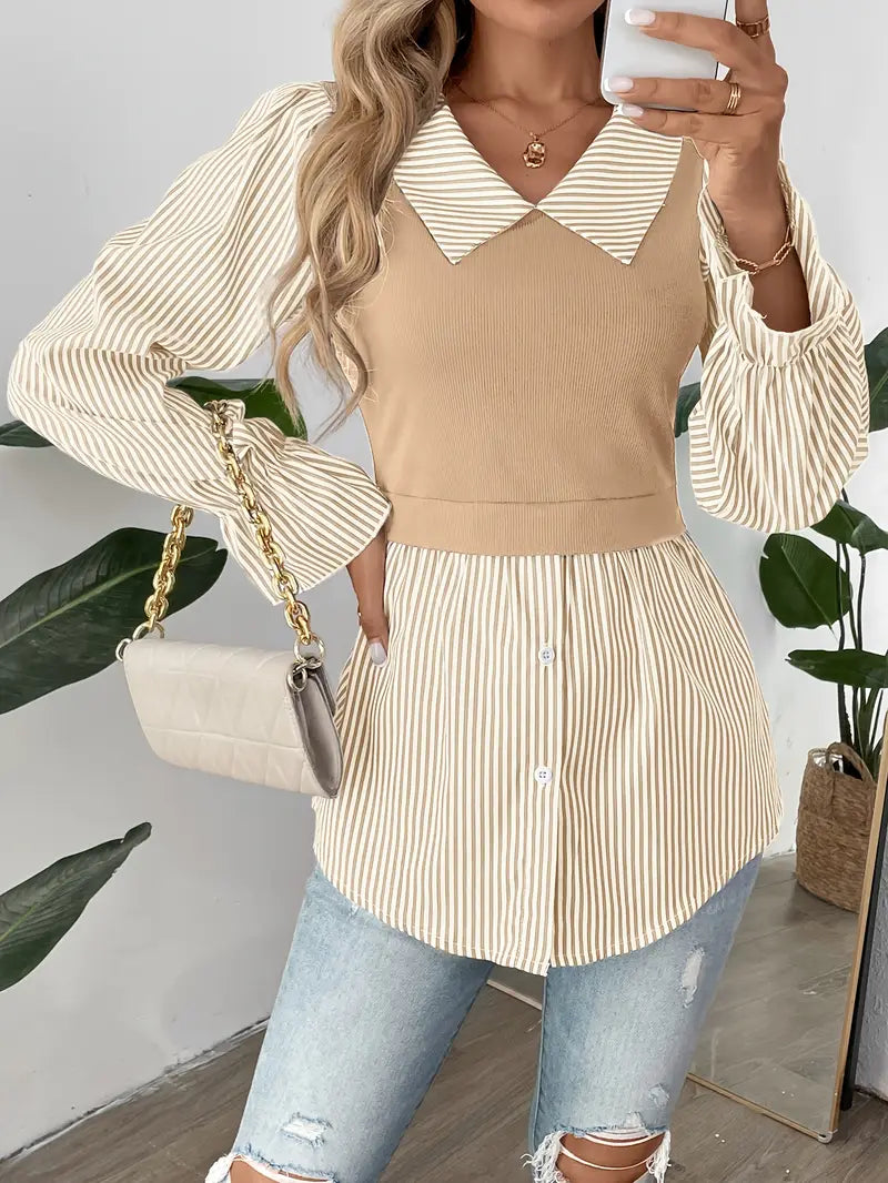 Chinee – Stylish Cotton Two-layer Effect Top