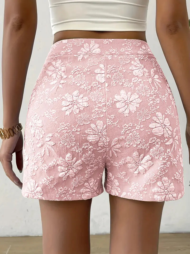 Isolindra – Stylish Flower Embroidered Shorts