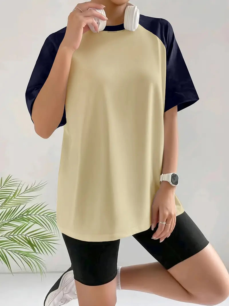 Vallorelle – Stylish Color-block T-shirt