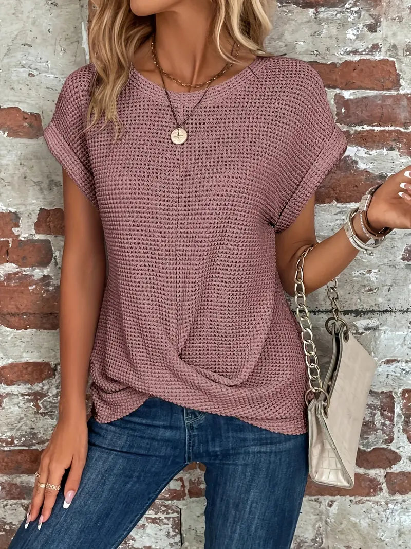 Selina – Lightweight Waffle Knit Top