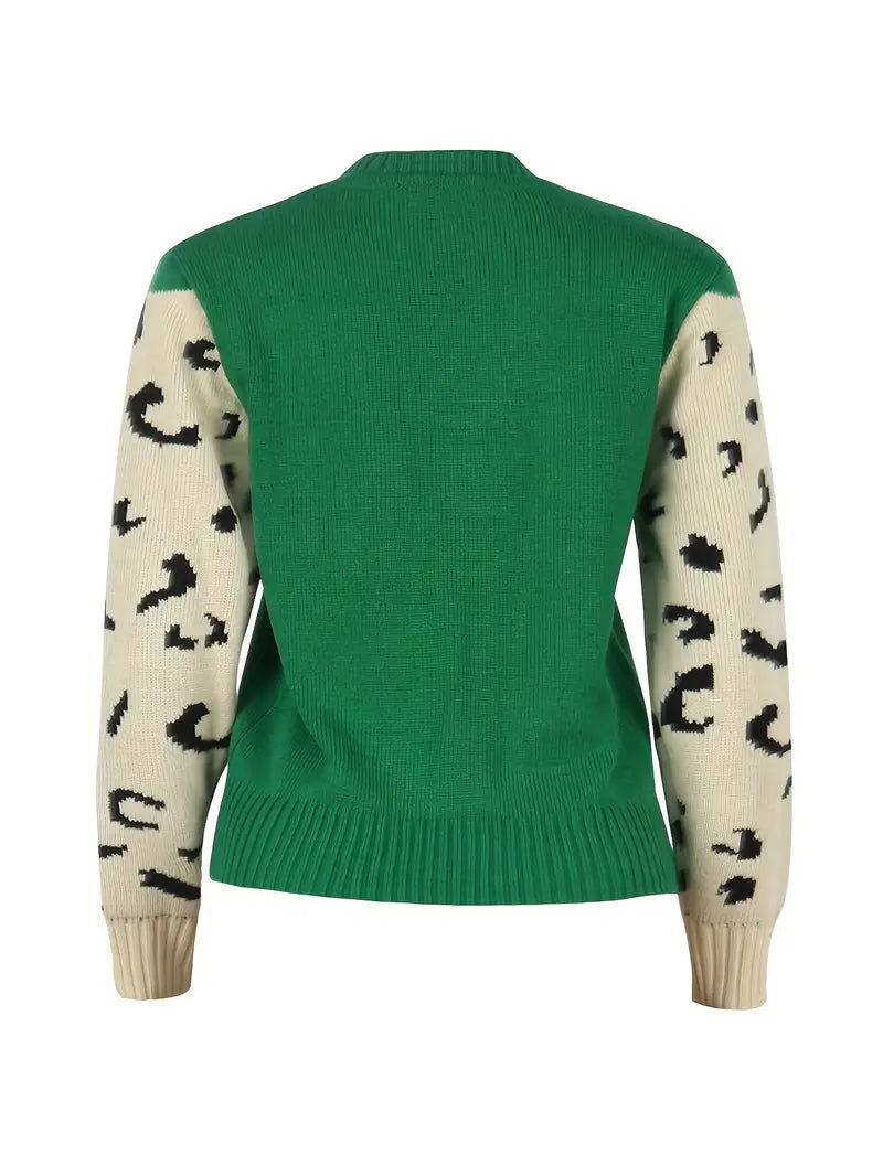 Brynlee – Vibrant Leopard Print Sweater