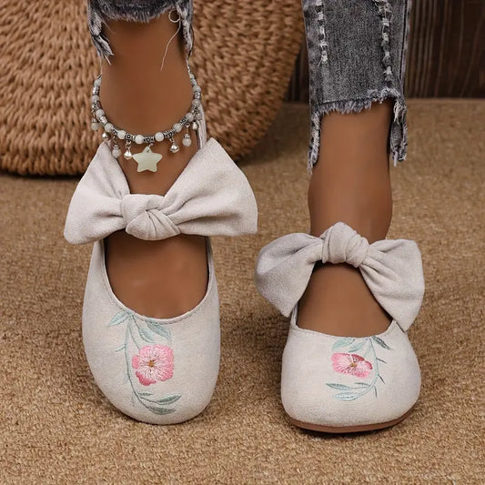 Velmoria – Floral Suede Shoes