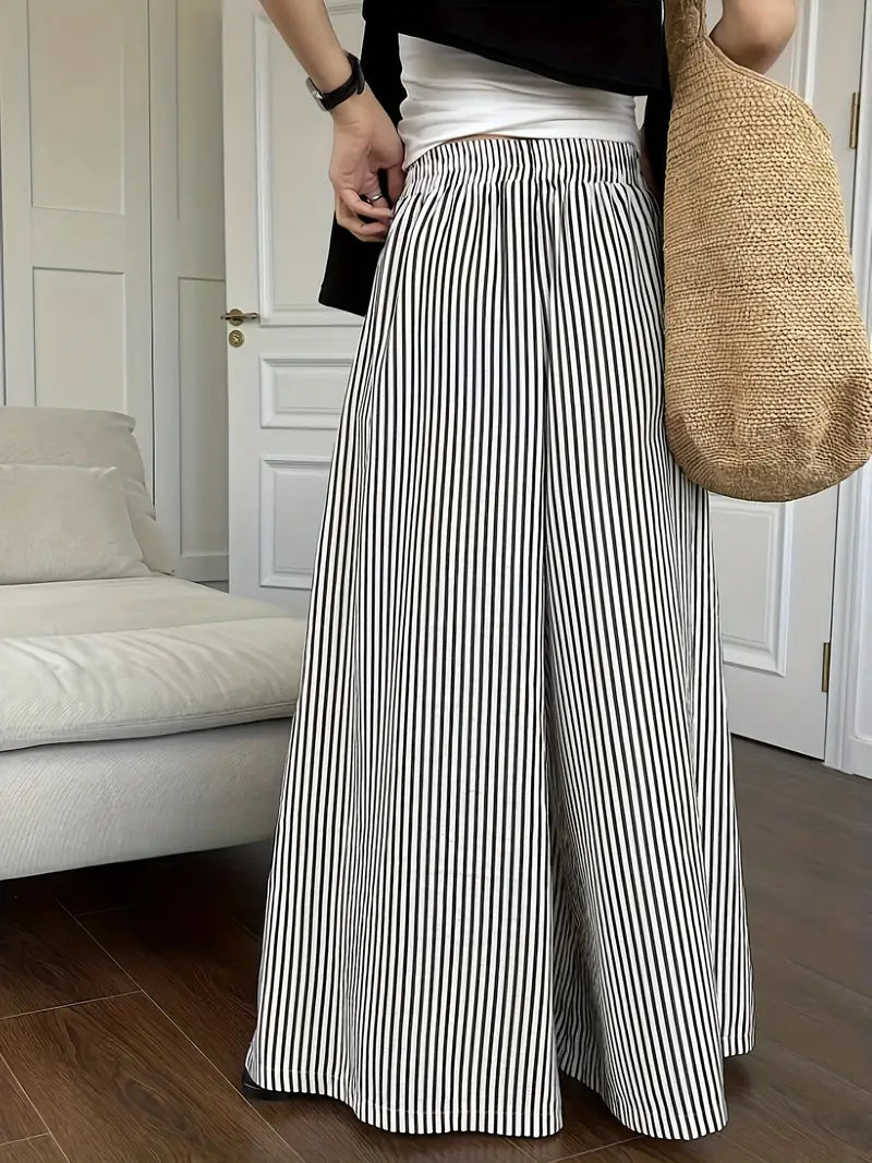 Oris – Trendy Wide-leg Trousers with Striped Pattern