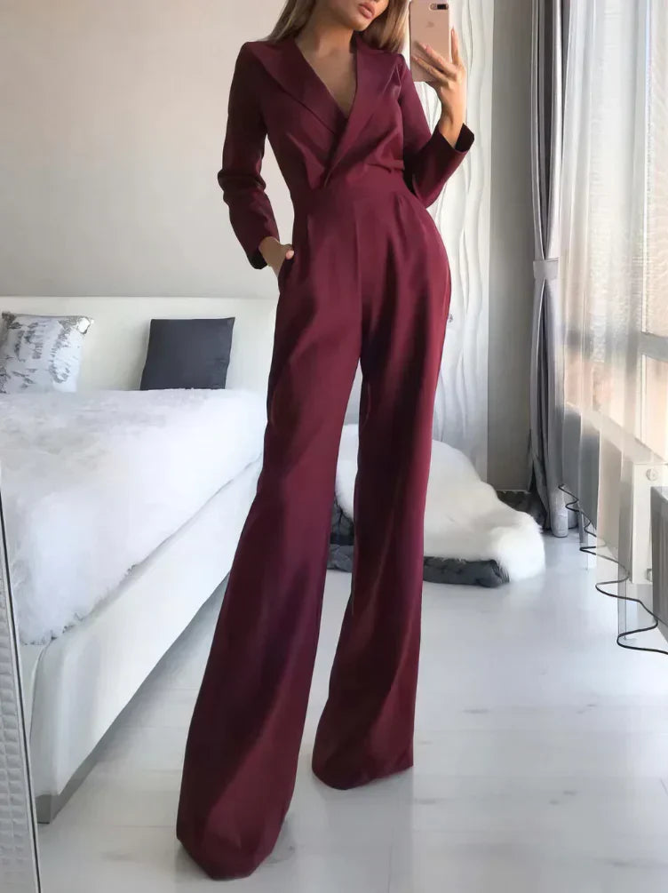 Karina – Elegant Collared Jumpsuit