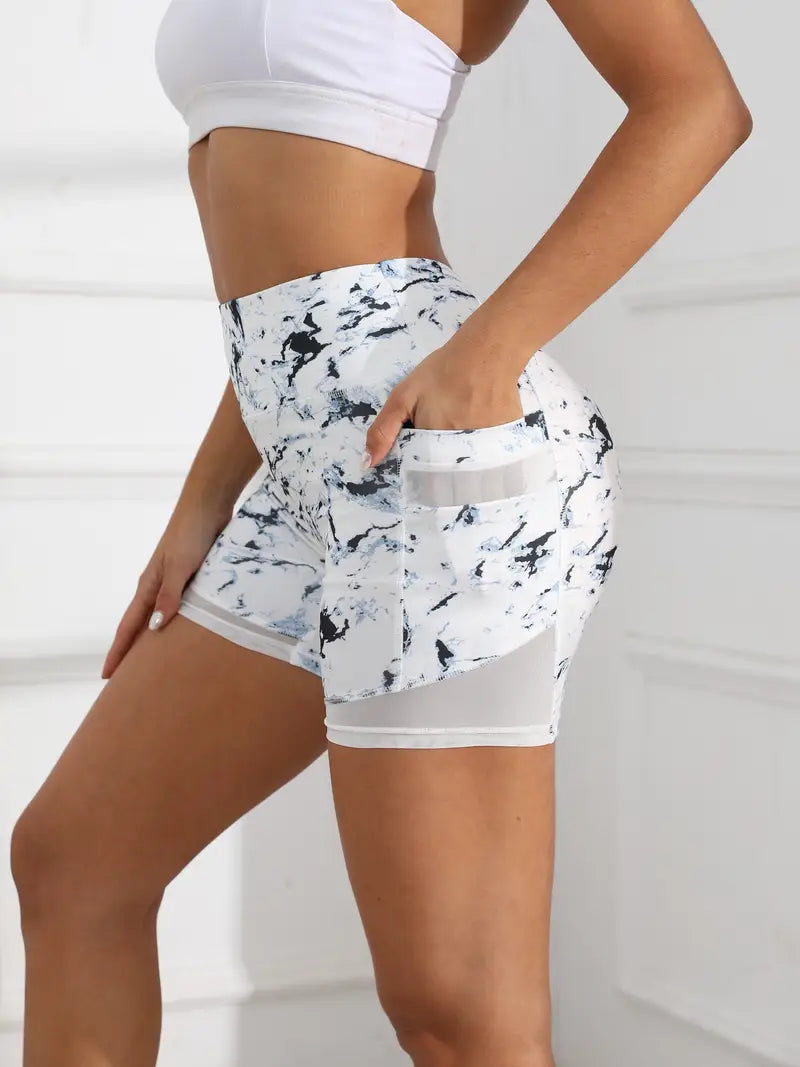 Lyricca – High-waist Biker Shorts with Pockets