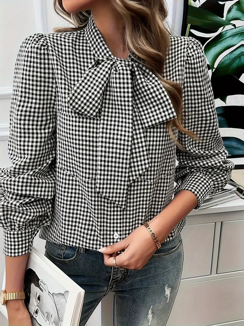 Liv – Cotton Bow Tie Blouse