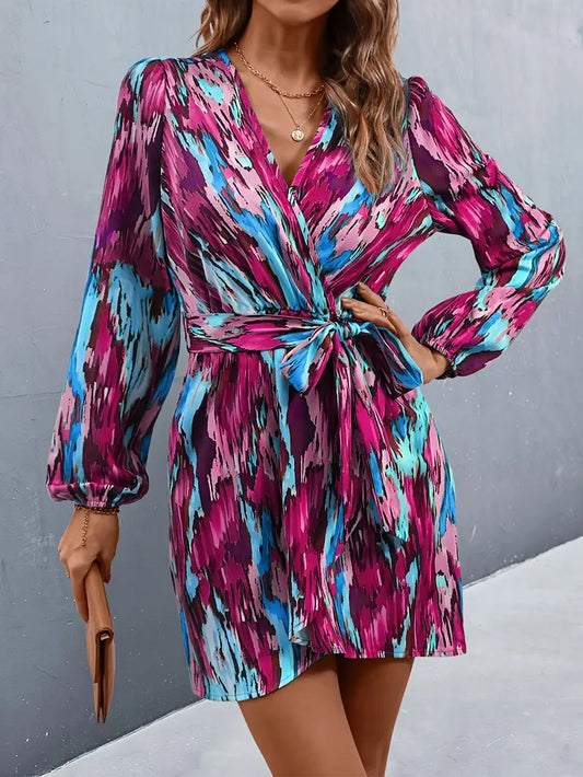 Nocturna – Long-sleeved Wrap Dress
