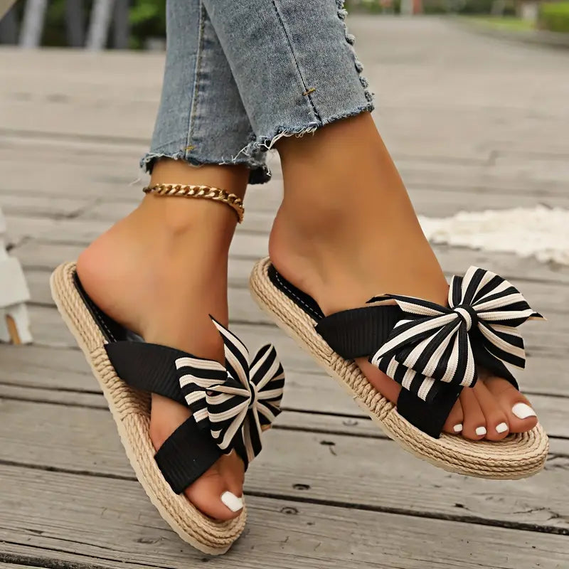 Sonja – Playful Bow Slippers