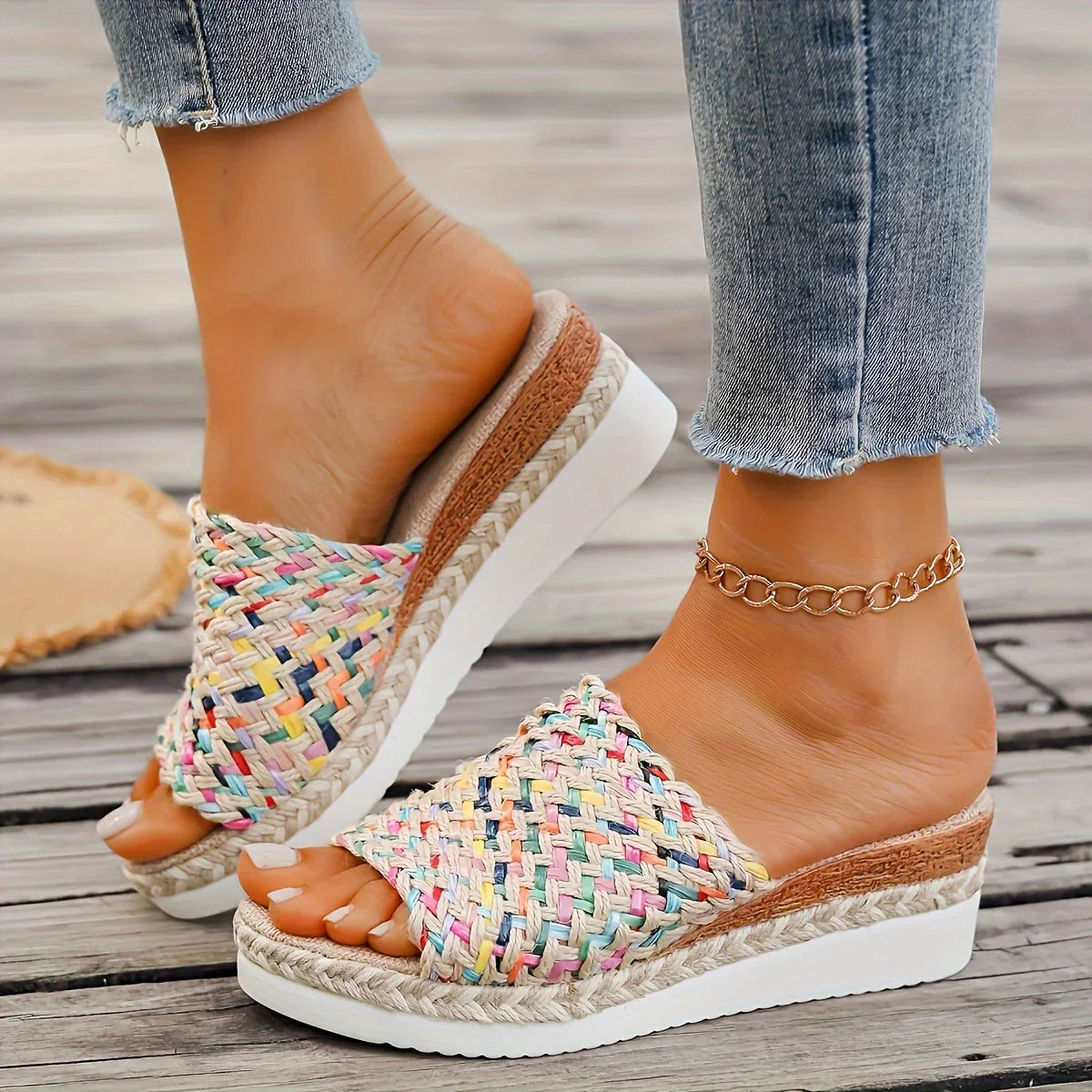 Celestine – Trendy Woven Platform Sandals
