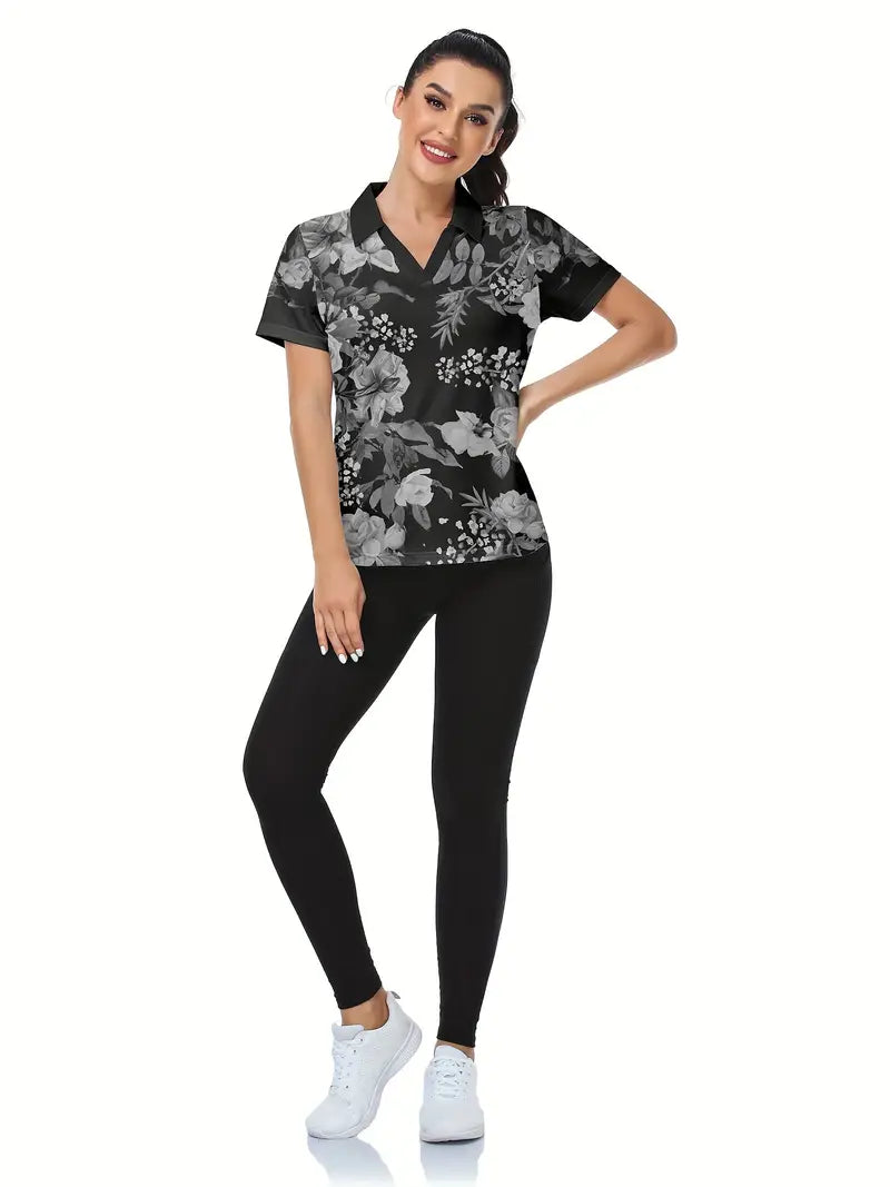 Virelleth – Floral Elegance Polo Shirt
