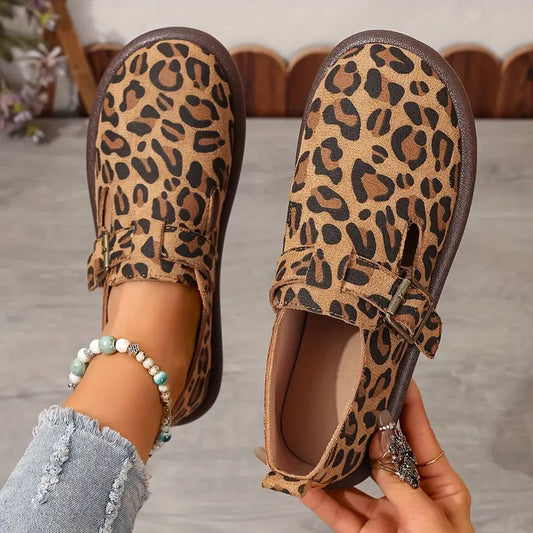 Avarielle – Elegant Casual Shoes with Leopard Print