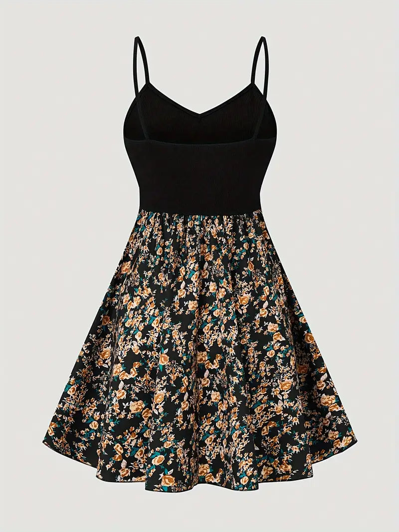 Sofee – Floral Print A-line Mini Dress