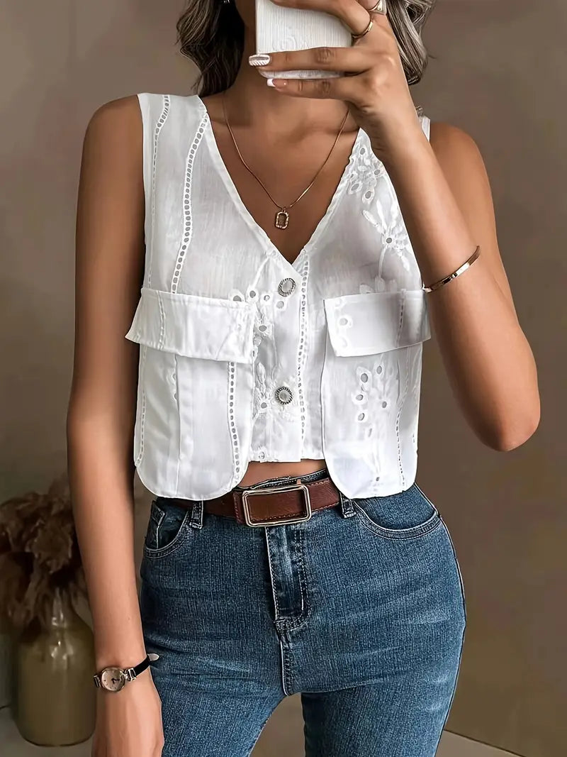 Avenesia – Cotton Embroidered Vest