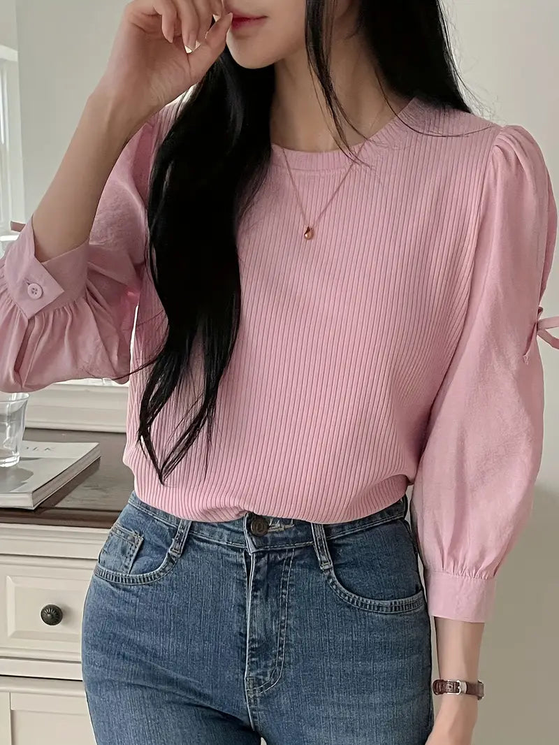 Zafryne – Elegant Puff Sleeves Blouse