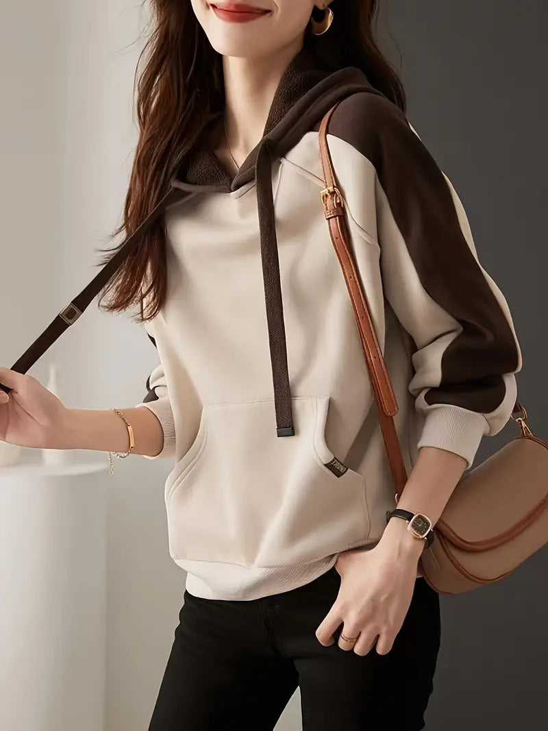 Romina – Two-tone Cotton Hoodie