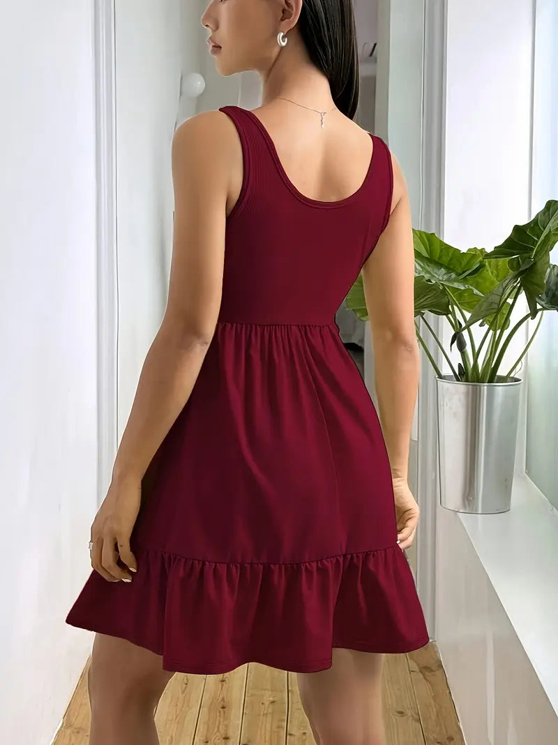 Emberlynn – Sleeveless Tiered Mini Dress