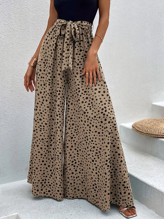 Paoline – Stylish Polka Dot Wide-leg Trousers