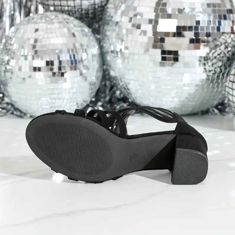 Ameiko – Elegant Cut-out Block Heel Sandals