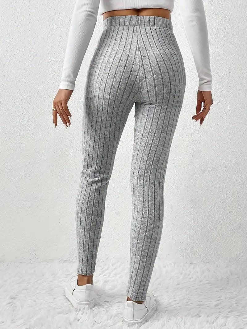 Elvida – High-waisted Ribbed Leggings