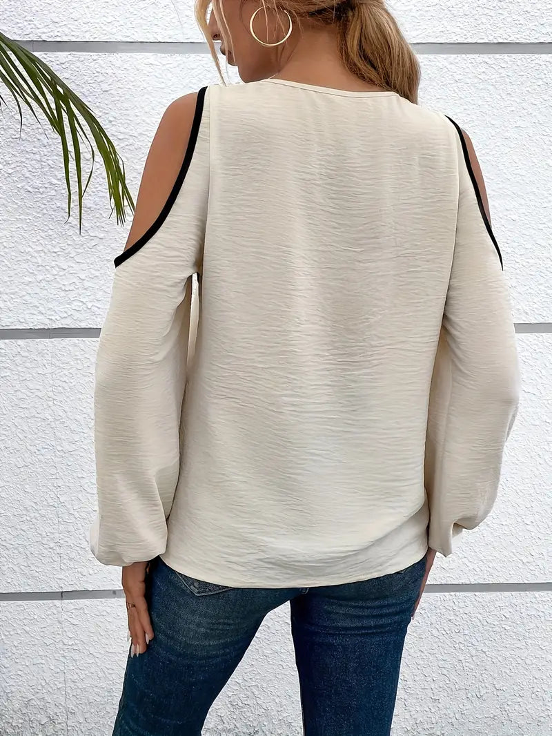 Corvessa - Stylish Cold-shoulder Blouse
