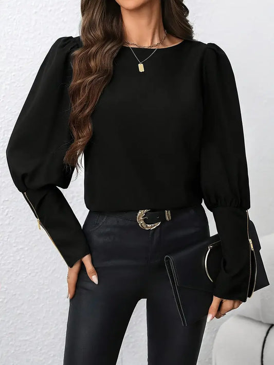 Aspen – Elegant Puff Sleeves Blouse