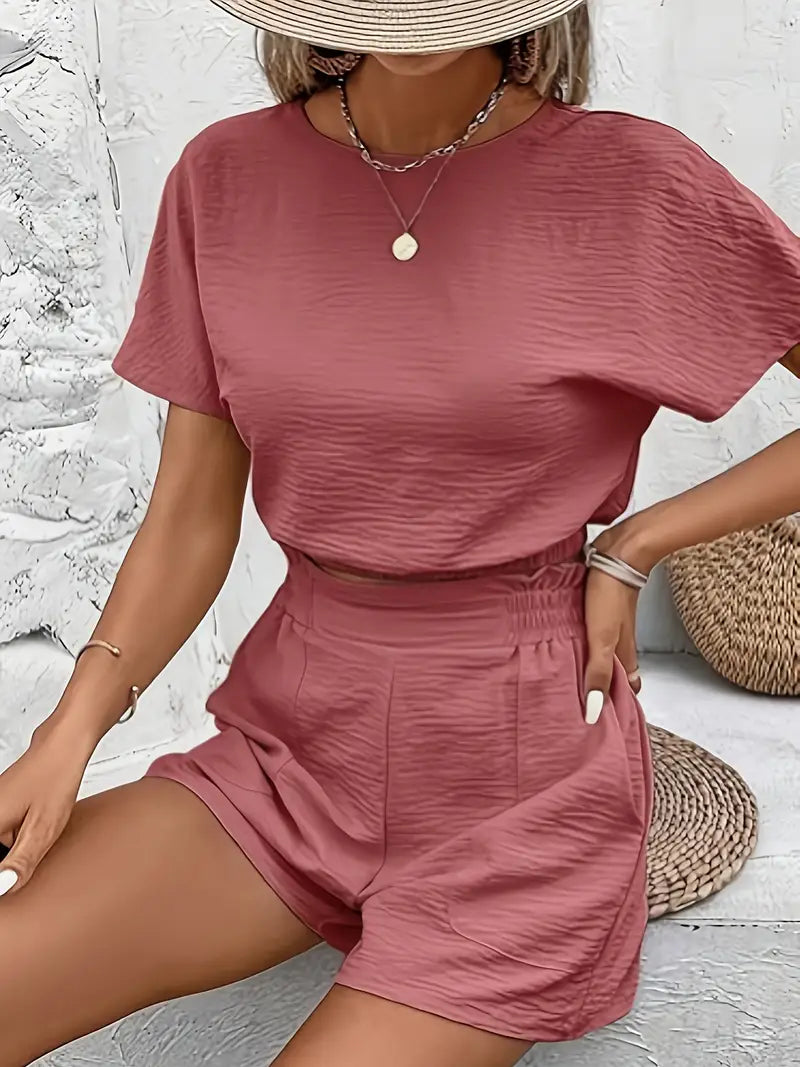 Aminna – Elegant Top and Shorts Set