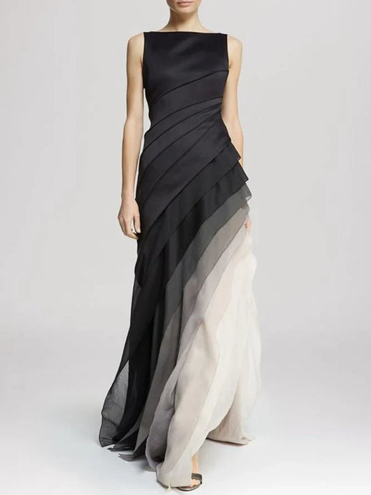 Clover – Luxurious satin and chiffon dress