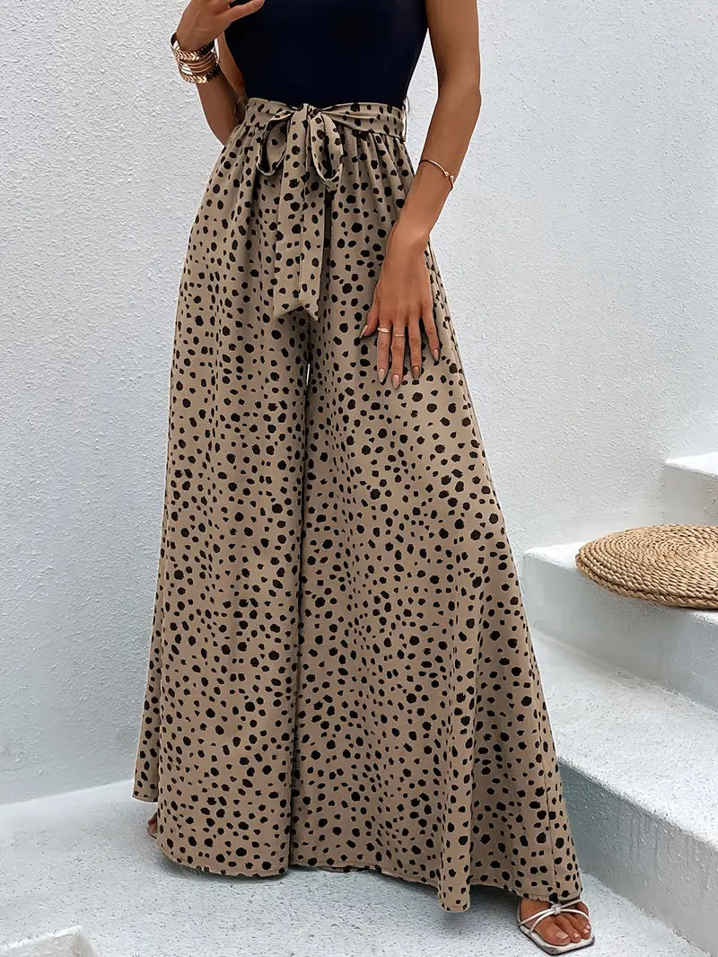 Viren – Polka dots High-waisted Wide-leg Trousers