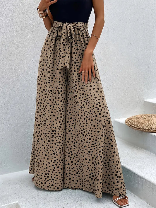 Viren – Polka dots High-waisted Wide-leg Trousers