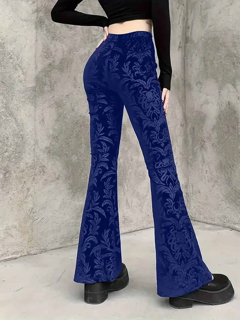 Lynna – High-waist Gothic Print Pants
