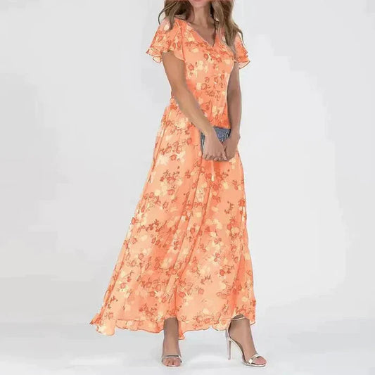 Josephine - Long Summer Dress with Floral Pattern