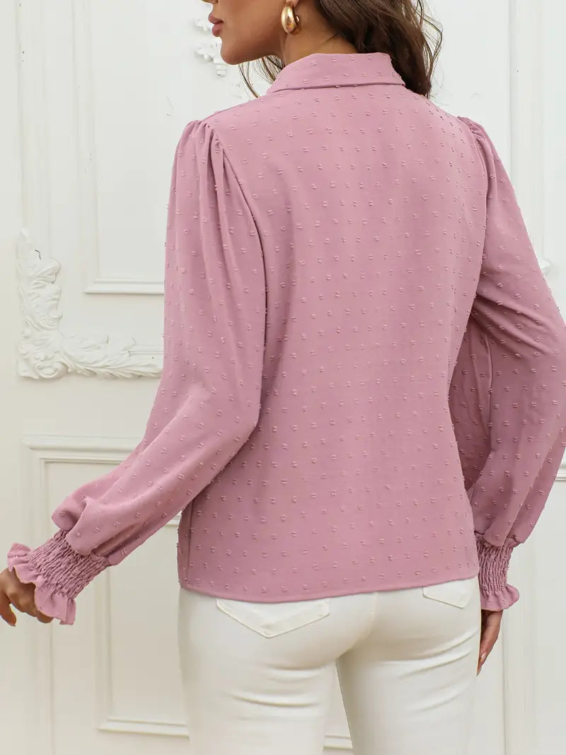 Alba – Stylish Smocked Cuff Sleeves Blouse