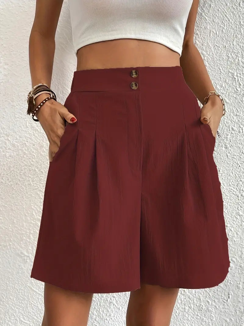 Nyx - High Waist Pleated Shorts