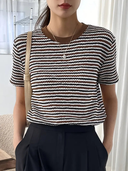 Elisova – Trendy Striped Striped Top