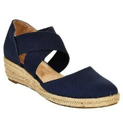 Brenda – Stylish, Breathable Canvas Wedge Shoes