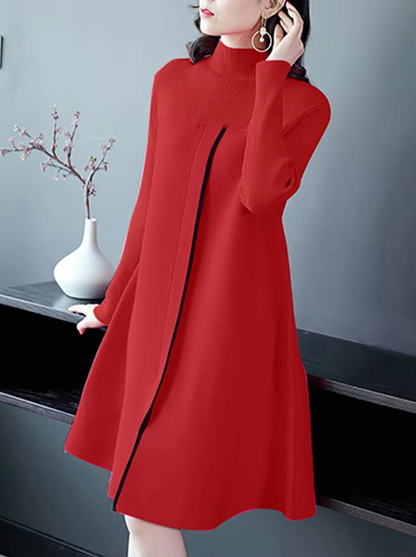 Bambi – Knitted Mock Neck Vintage Dress