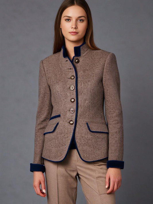 Elegant solid color women's jacket