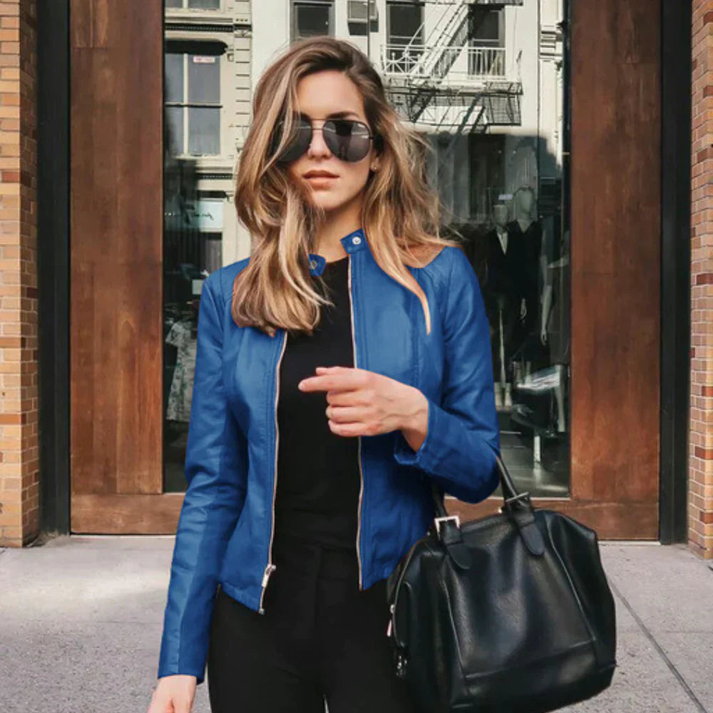 Lema – Stylish Colored Leather Jacket