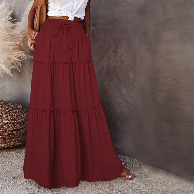 Mona - Tiered Maxi Skirt