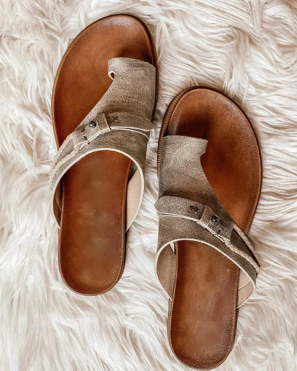 Valestra – Stylish Slip-On Leather Sandals