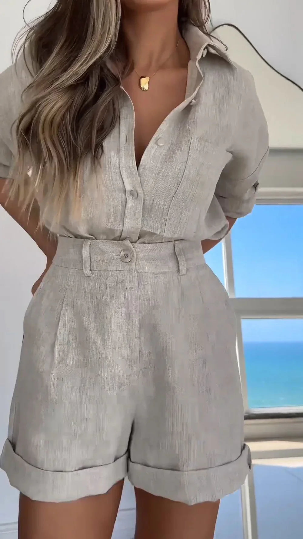 Selenith – Elegant Two-piece Linen Set