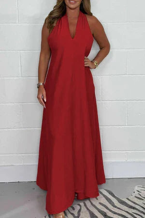 Clarimonde – Elegant Halter Maxi Dress