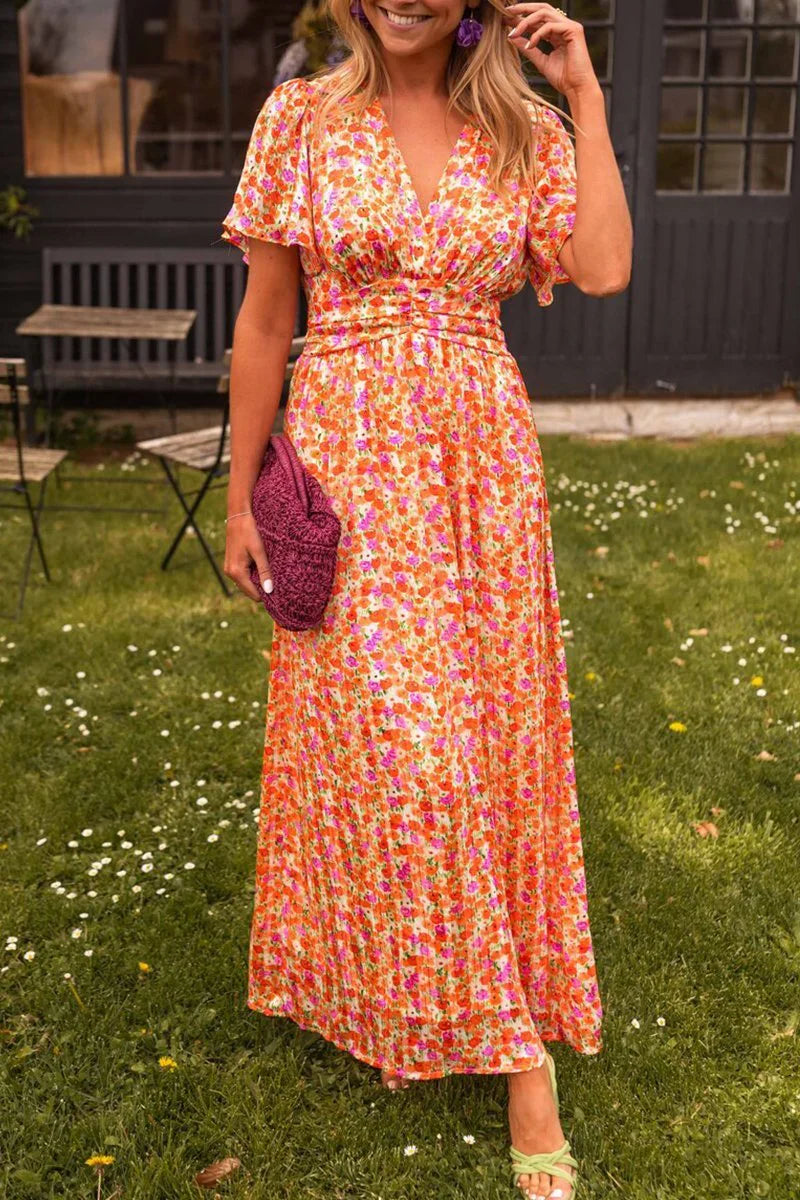 Lizbeth – Stylish Floral Print Maxi Dress