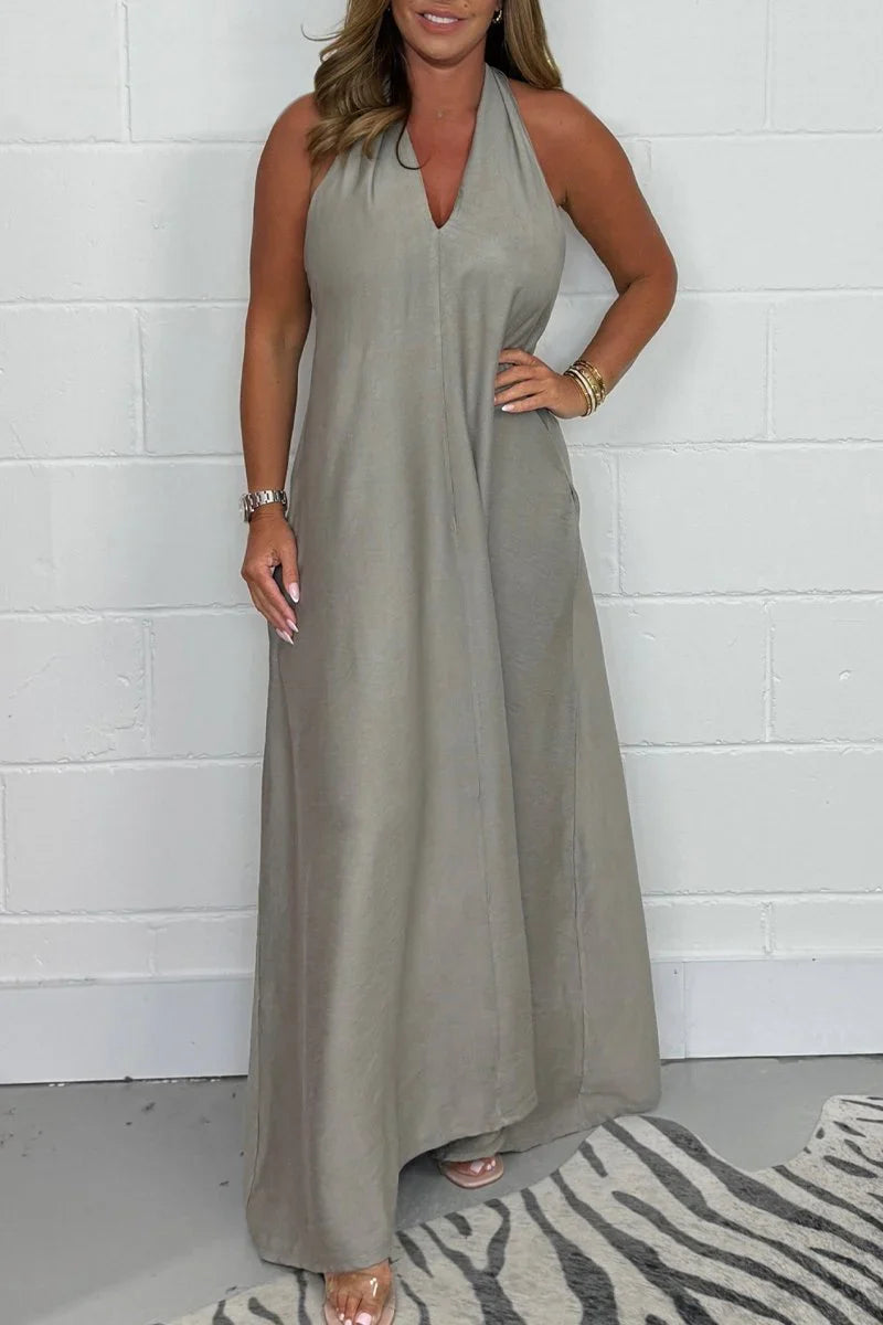 Clarimonde – Elegant Halter Maxi Dress