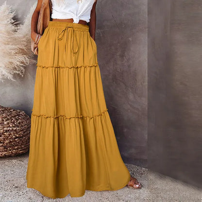 Mona - Tiered Maxi Skirt