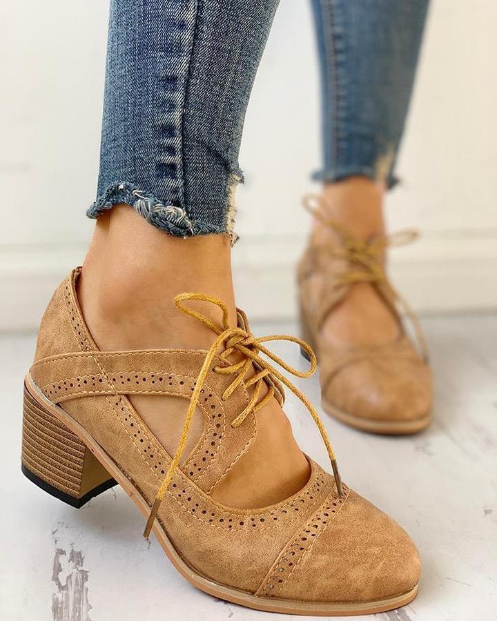 Zanitha – Vintage-style Block Heel Shoes
