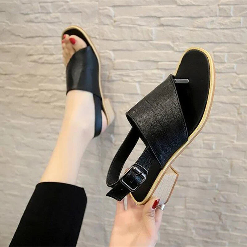Isabelline – Minimalist Block Heel Slingback Sandals