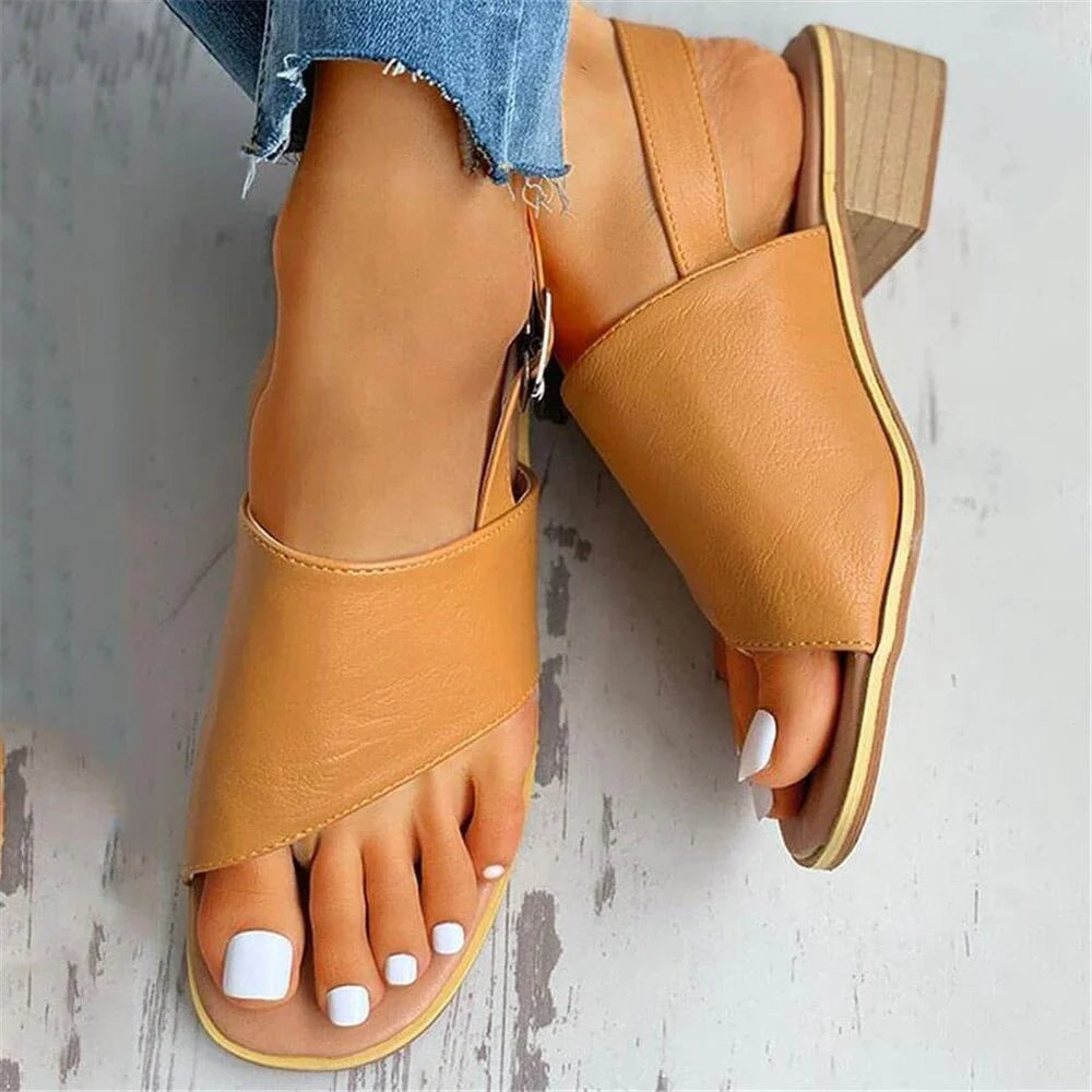 Isabelline – Minimalist Block Heel Slingback Sandals