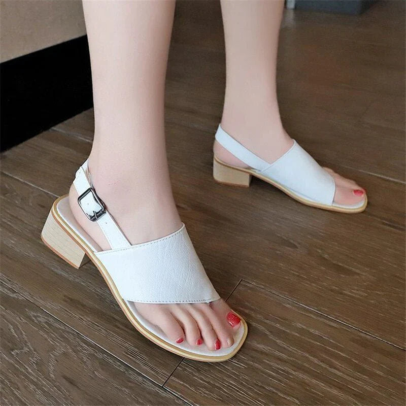 Isabelline – Minimalist Block Heel Slingback Sandals